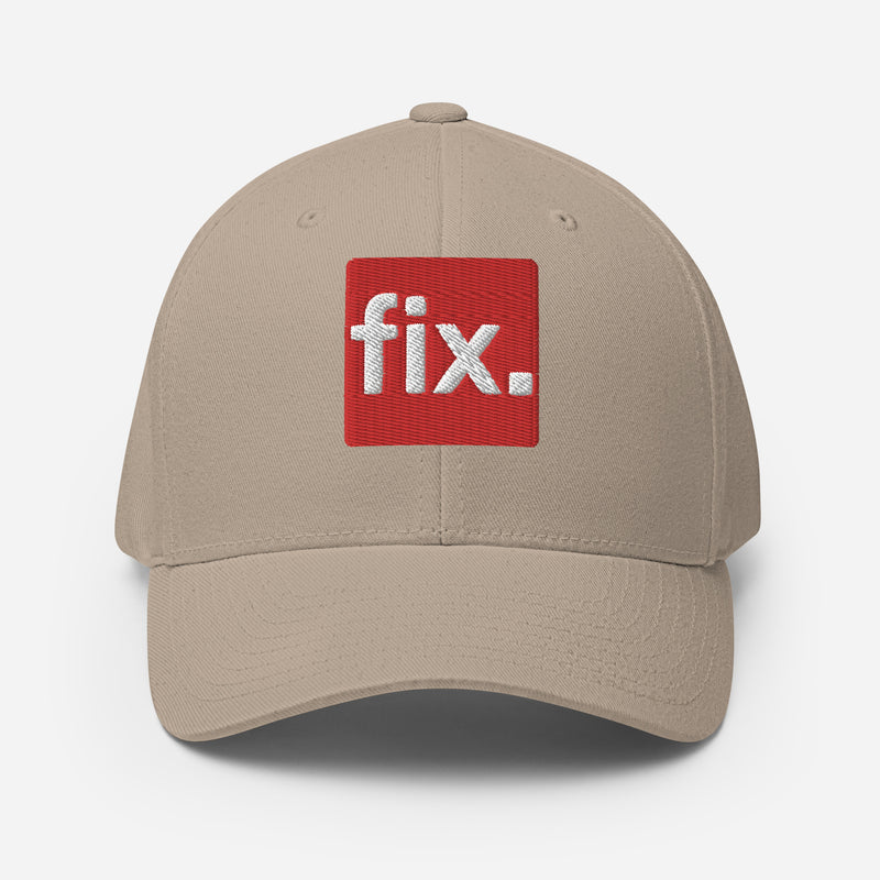 Fix the Money. Structured Flexfit Full Baseball Cap with Curved Brim