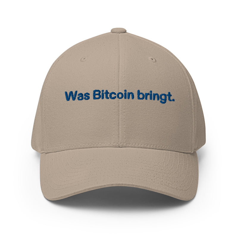 Was Bitcoin bringt. Structured Flexfit Full Baseball Cap with Curved Brim