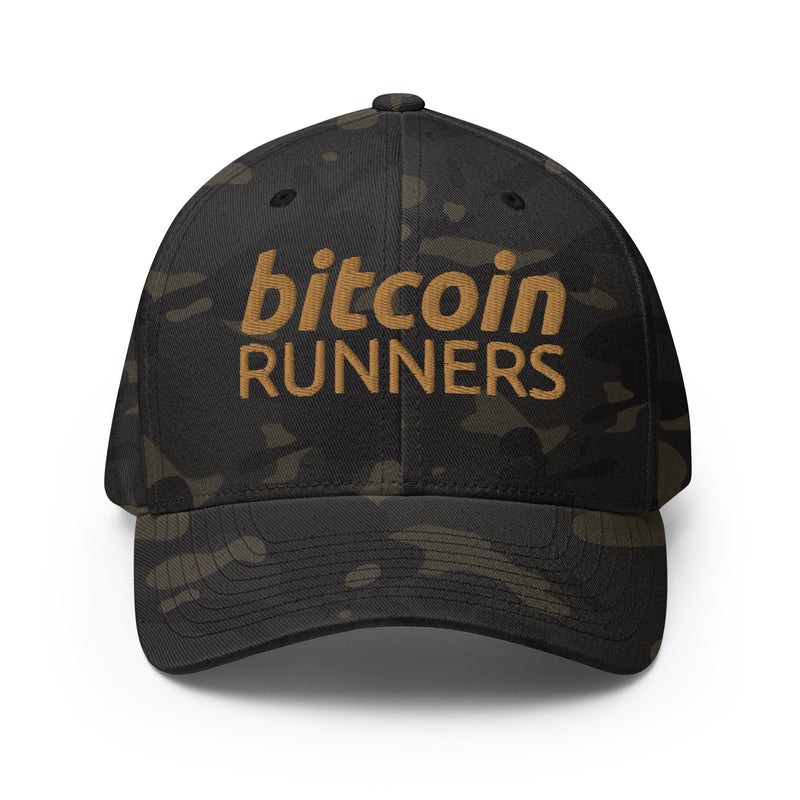 Bitcoin Runners Structured Flexfit Full Baseball Cap with Curved Brim