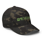 21ENERGY Structured Flexfit Full Baseball Cap with Curved Brim