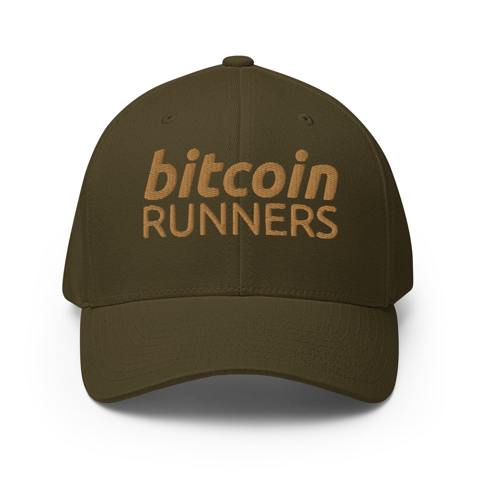 Bitcoin Runners Structured Flexfit Full Baseball Cap with Curved Brim