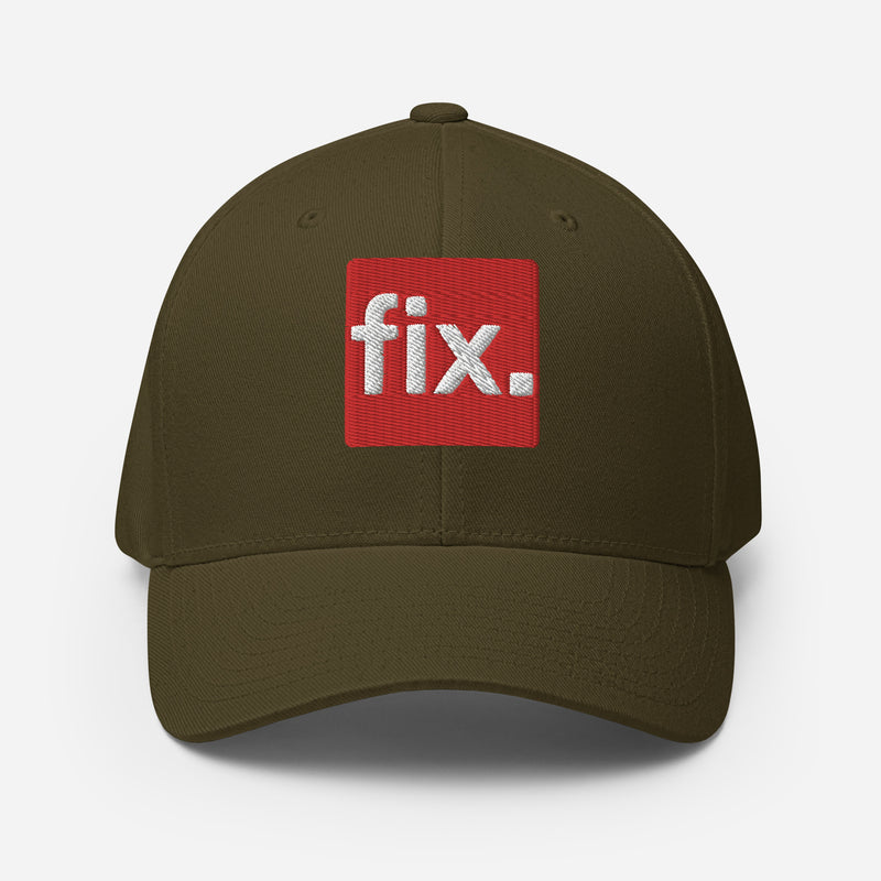 Fix the Money. Structured Flexfit Full Baseball Cap with Curved Brim