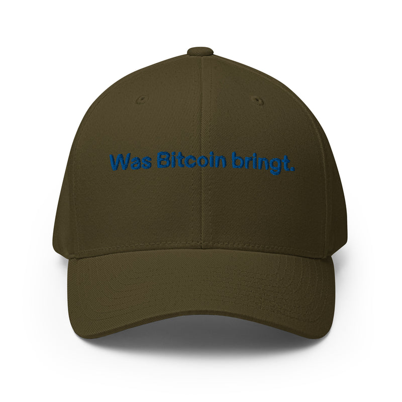 Was Bitcoin bringt. Structured Flexfit Full Baseball Cap with Curved Brim