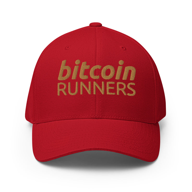 Bitcoin Runners Structured Flexfit Full Baseball Cap with Curved Brim
