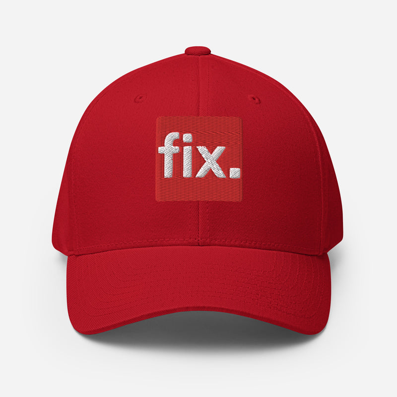 Fix the Money. Structured Flexfit Full Baseball Cap with Curved Brim