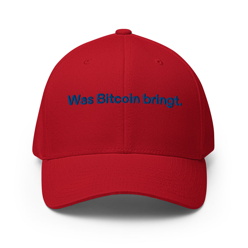 Was Bitcoin bringt. Structured Flexfit Full Baseball Cap with Curved Brim