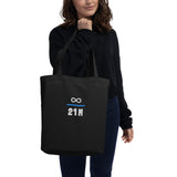 Infinity Divided by 21 Mio Knut Svanholm Embroidered Eco Tote Bag