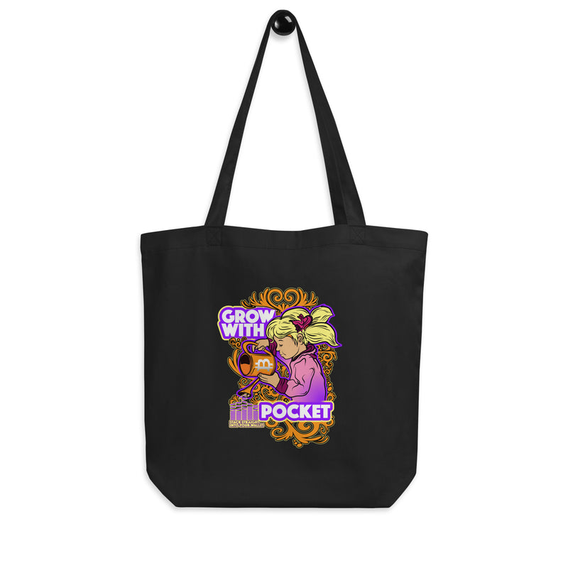Pocket Bitcoin Girl Eco Tote Bag
