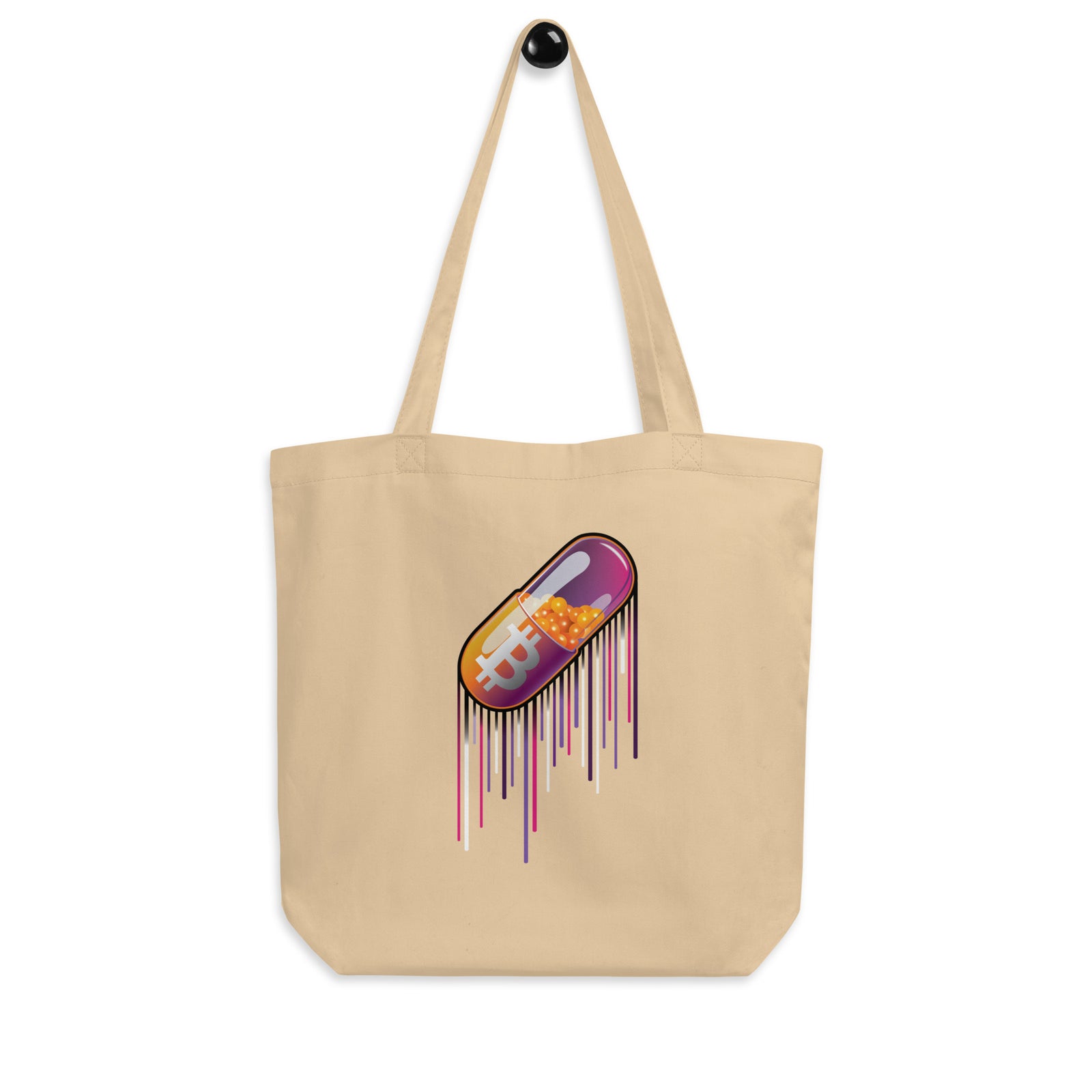 Pocket Bitcoin Orange Pill Eco Tote Bag
