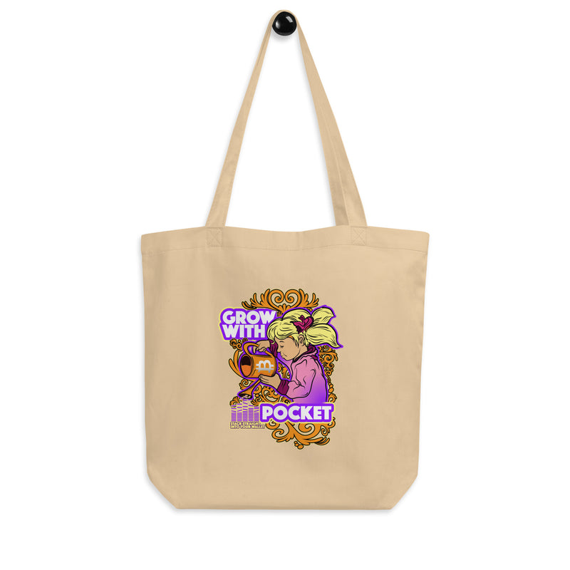 Pocket Bitcoin Girl Eco Tote Bag