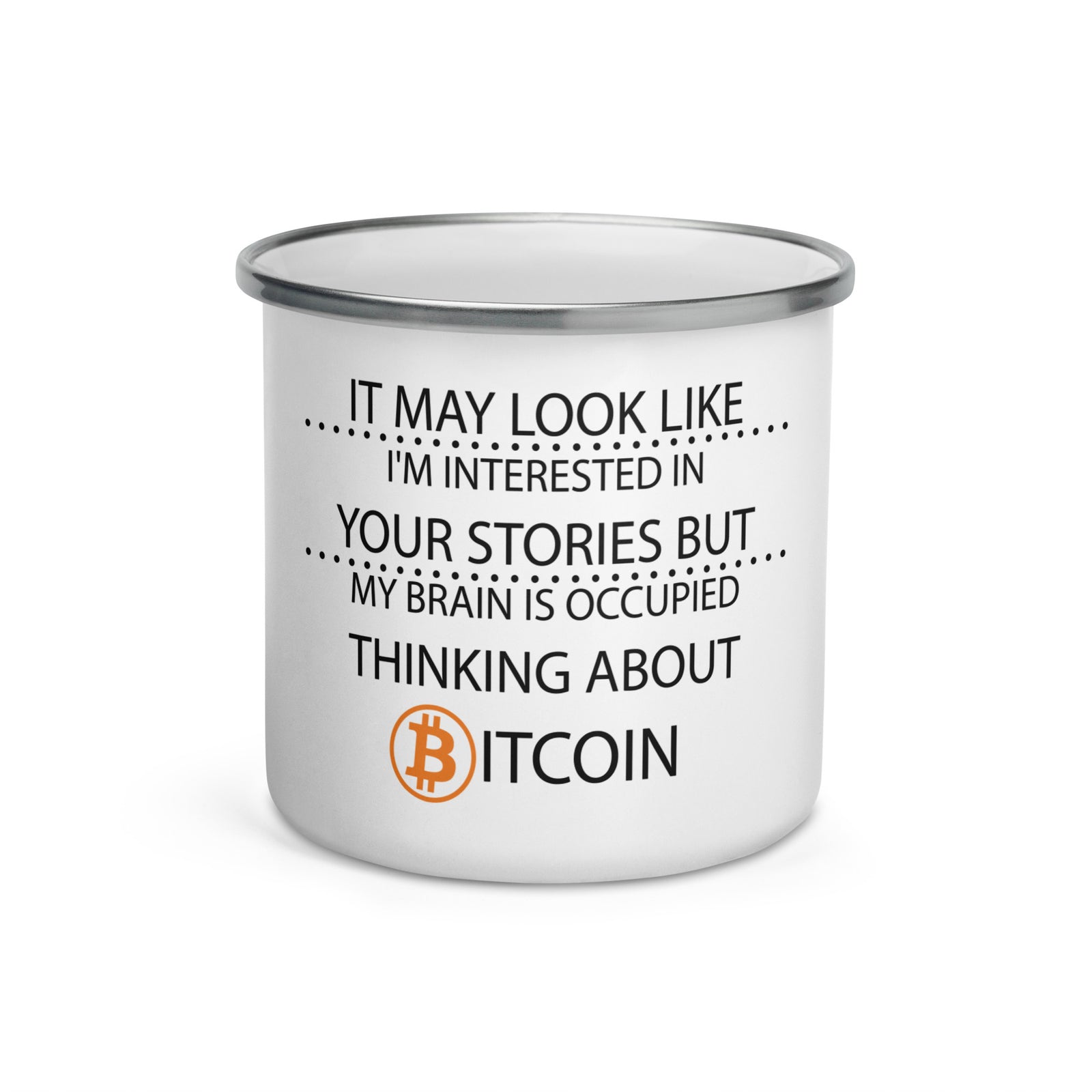 Bitcoin Emaille-Becher