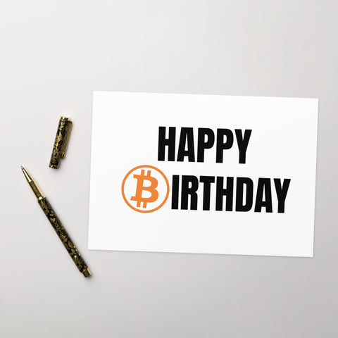 Happy Birthday Bitcoin Grußkarte