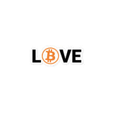 Bitcoin LOVE Bubble-free Stickers
