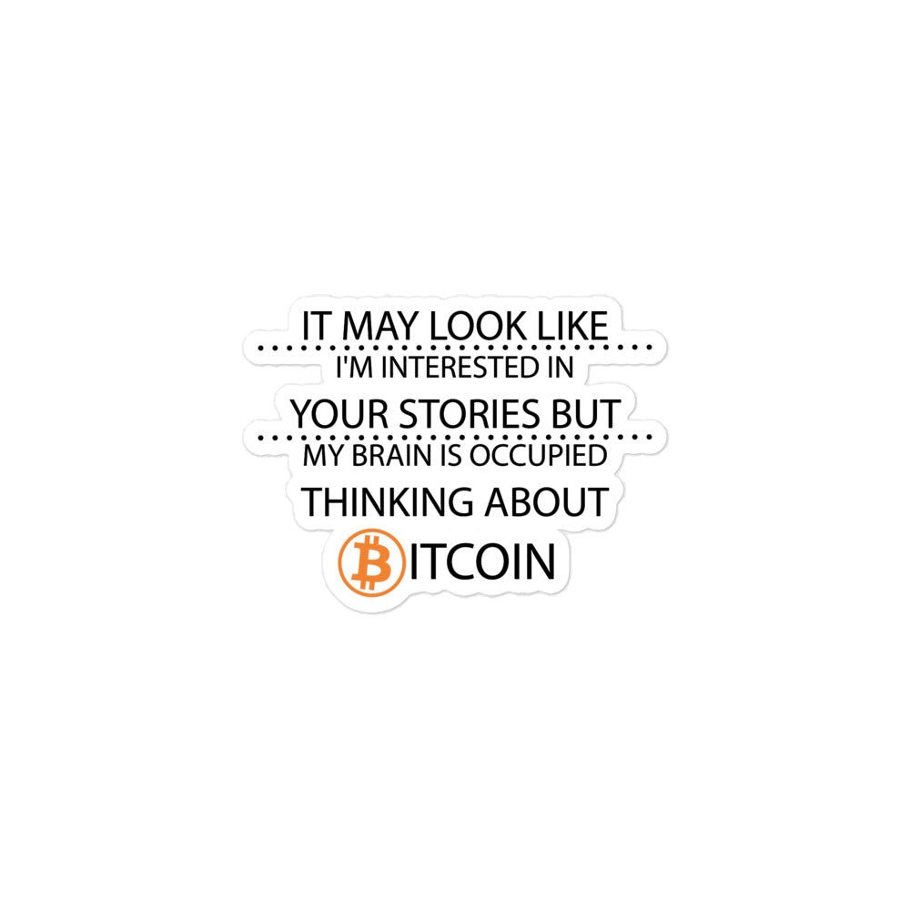 Bitcoin Bubble-free Stickers