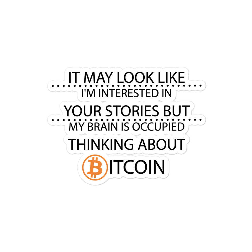 Bitcoin Bubble-free Stickers
