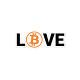 Bitcoin LOVE Blasenfreie Sticker