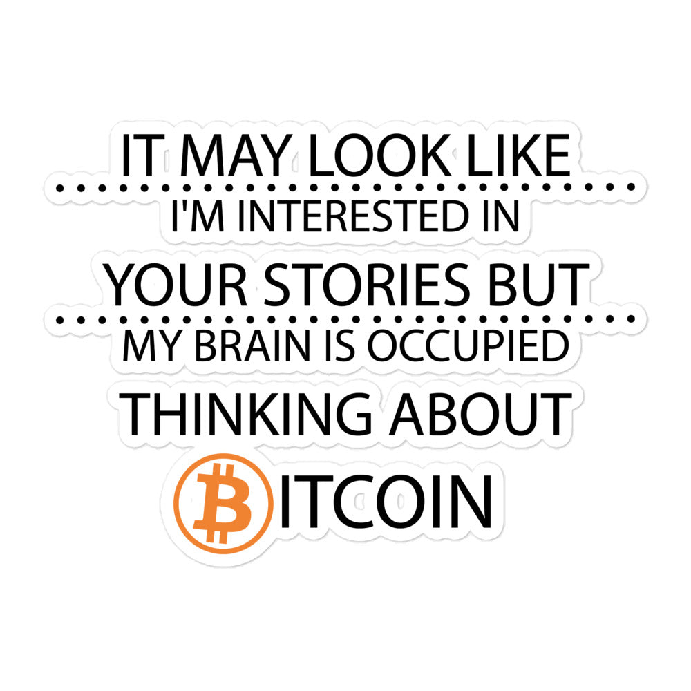 Bitcoin Bubble-free Stickers