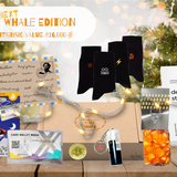 Whale Orange Pill Box with Socks