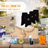 Whale Orange Pill Box with Socks