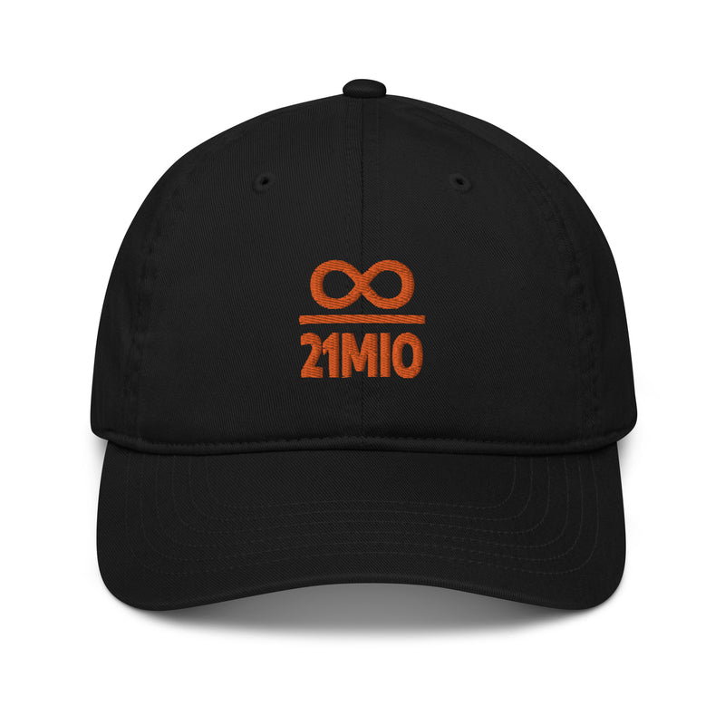 Infinity Divided by 21 Mio Bitcoin Organic Unstructured Dad Hat with Curved Brim