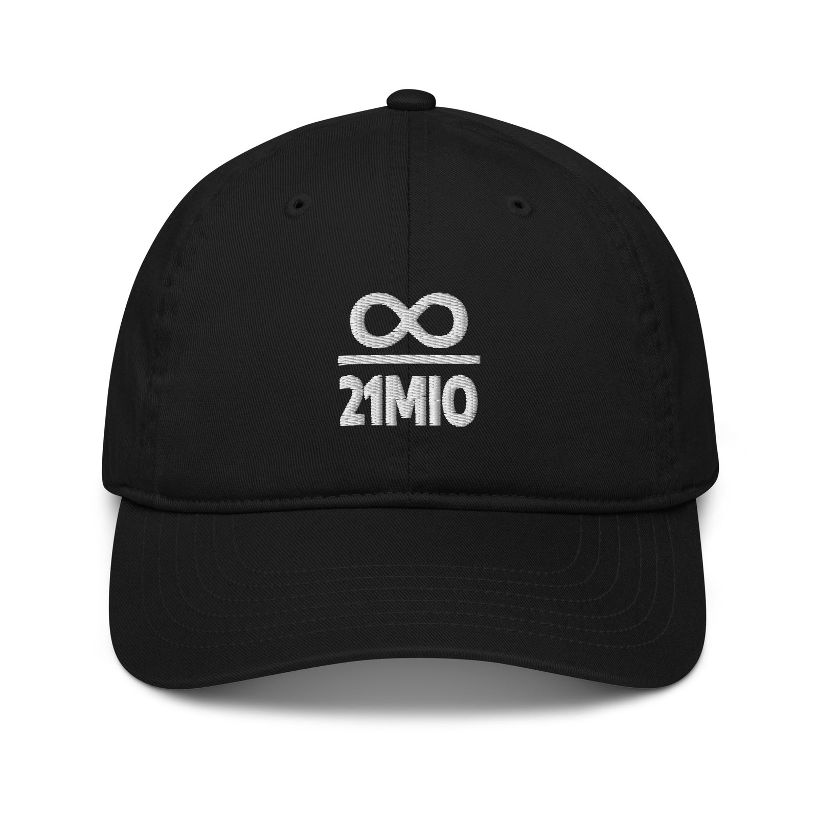 Infinity Divided by 21 Mio Bitcoin Organic Unstructured Dad Hat with Curved Brim