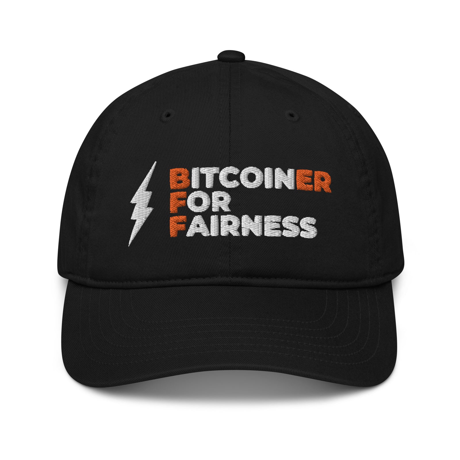 Bitcoiner For Fairness Organic Unstructured Dad Hat with Curved Brim