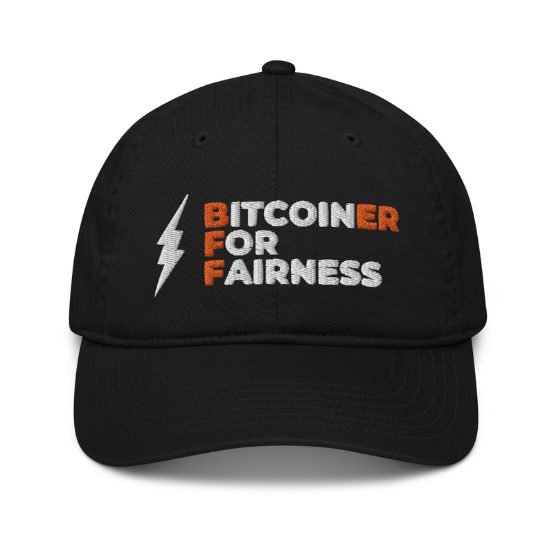 Bitcoiner For Fairness Organic Unstructured Dad Hat with Curved Brim