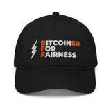 Bitcoiner For Fairness Organic Unstructured Dad Hat with Curved Brim