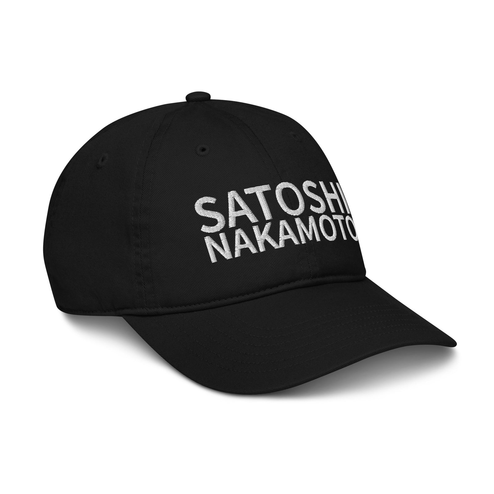Satoshi Nakamoto Organic Unstructured Dad Hat with Curved Brim