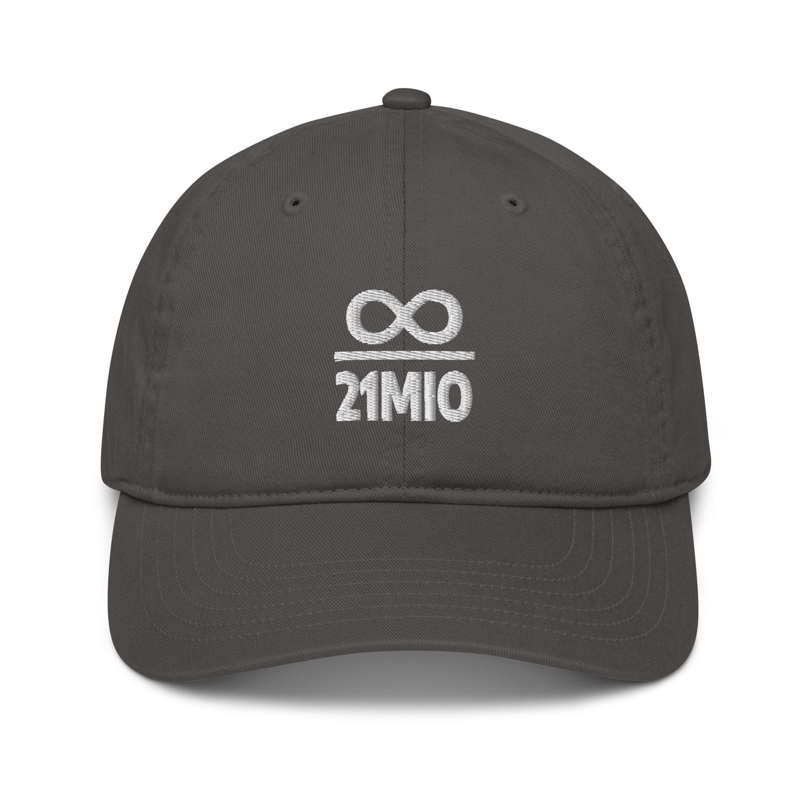 Infinity Divided by 21 Mio Bitcoin Organic Unstructured Dad Hat with Curved Brim