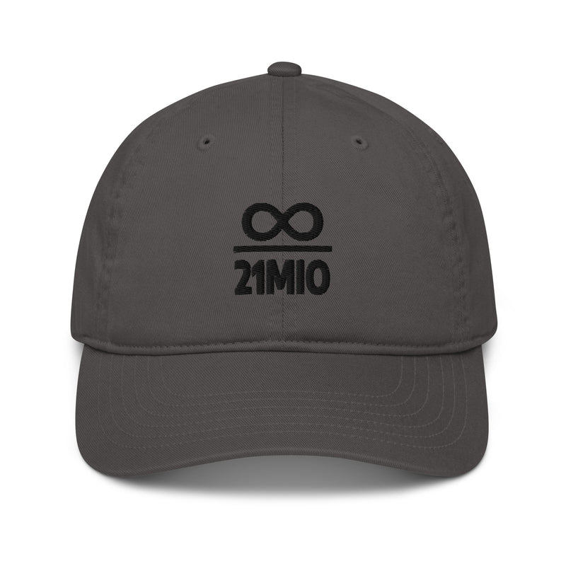 Infinity Divided by 21 Mio Bitcoin Organic Unstructured Dad Hat with Curved Brim