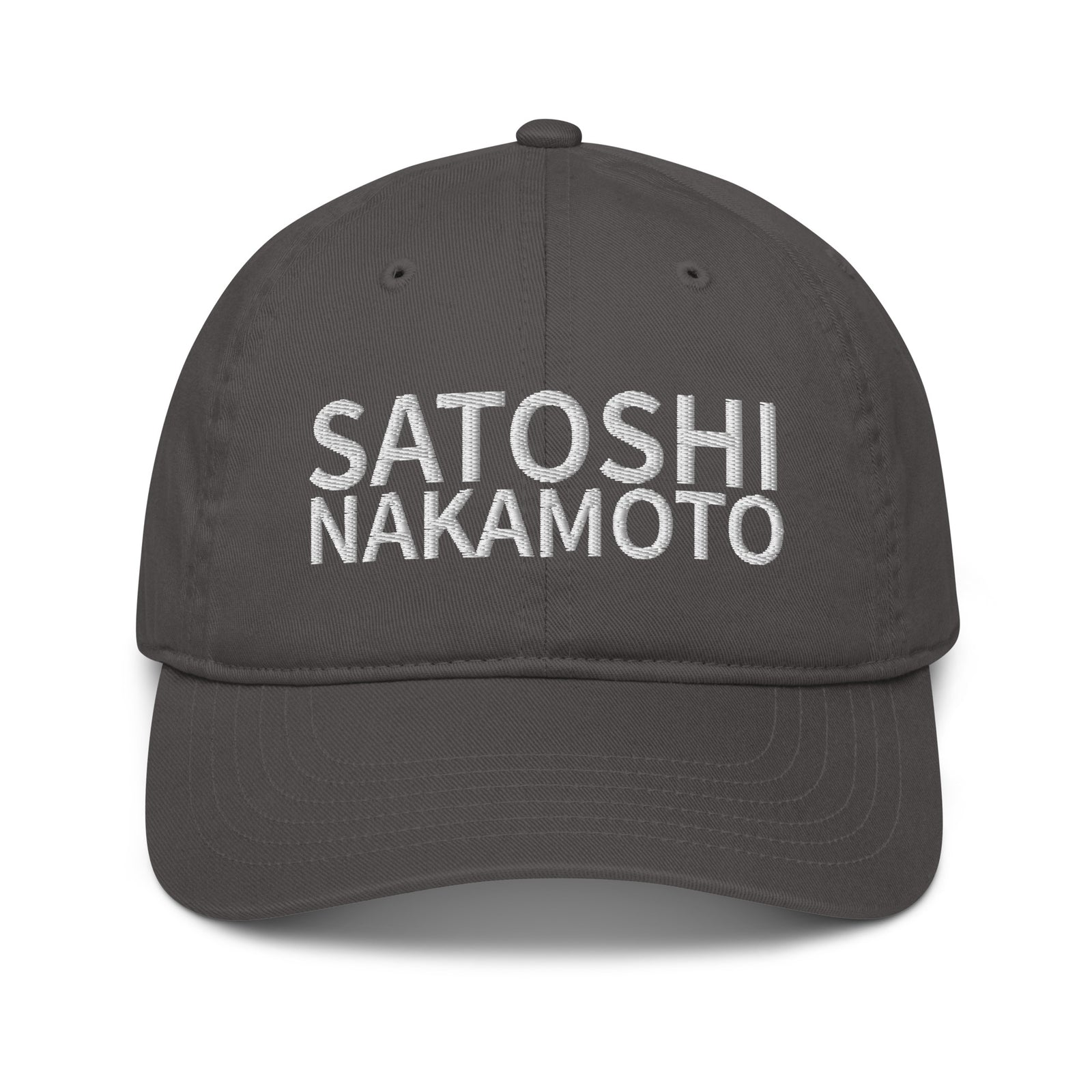 Satoshi Nakamoto Organic Unstructured Dad Hat with Curved Brim