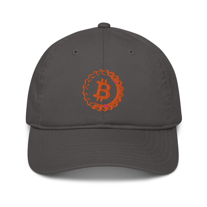 Bitcoin Beer  Organic Unstructured Bitcoin Dad Hat with Curved Brim