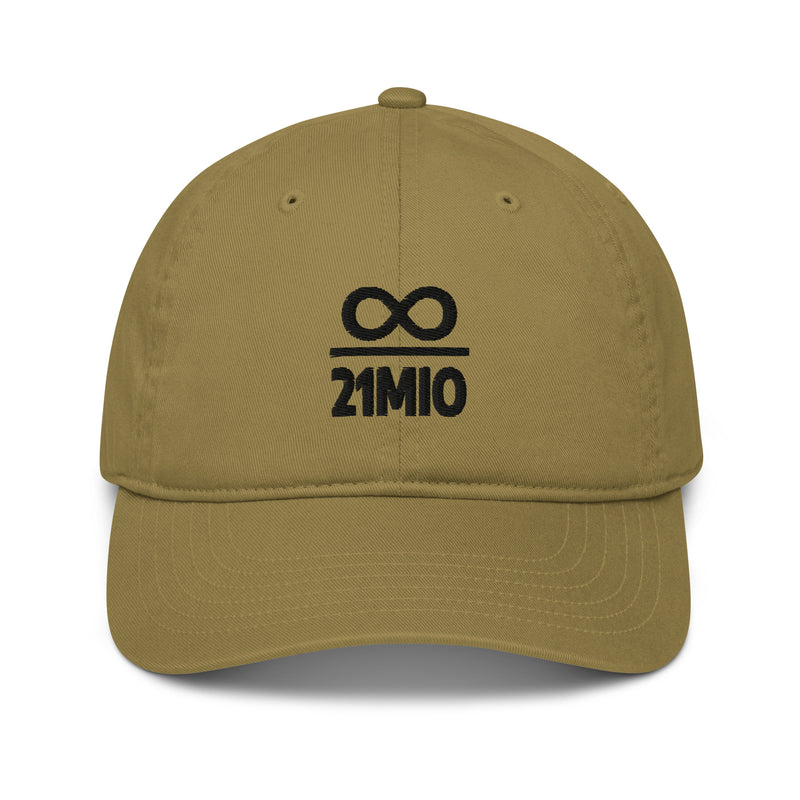 Infinity Divided by 21 Mio Bitcoin Organic Unstructured Dad Hat with Curved Brim