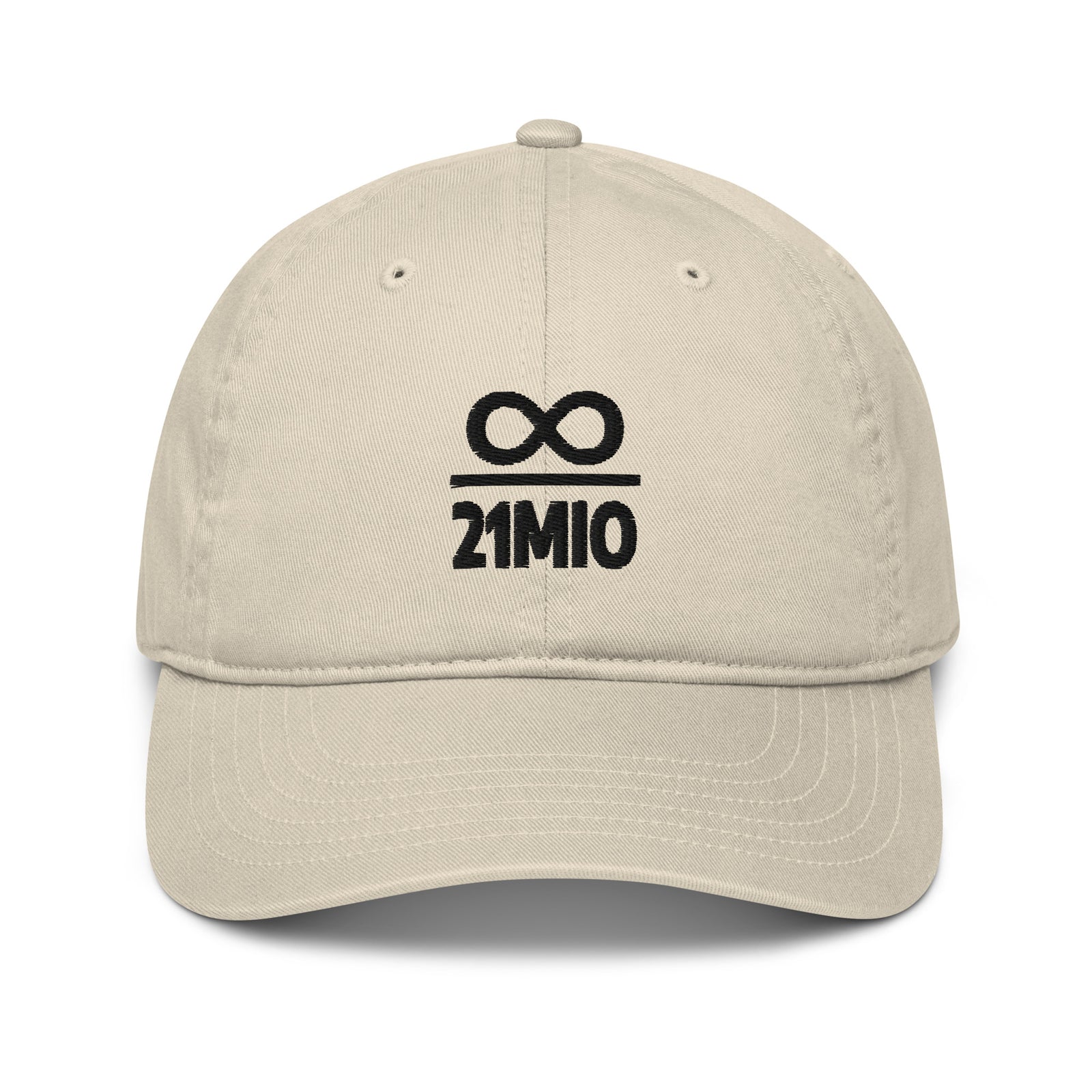 Infinity Divided by 21 Mio Bitcoin Organic Unstructured Dad Hat with Curved Brim