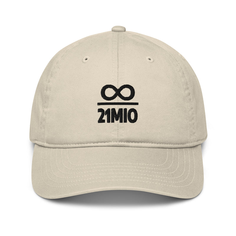 Infinity Divided by 21 Mio Bitcoin Organic Unstructured Dad Hat with Curved Brim