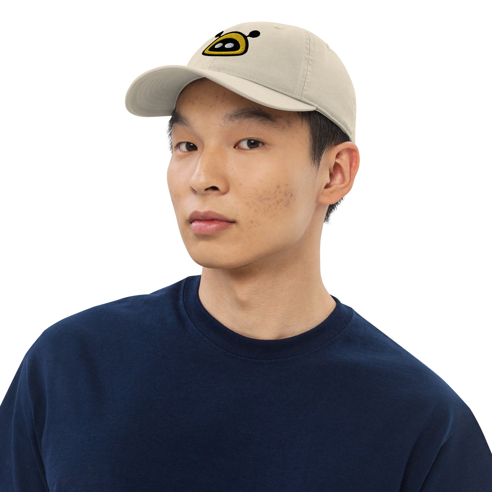 Alby Bitcoin Bee  Organic Unstructured Bitcoin Dad Hat with Curved Brim