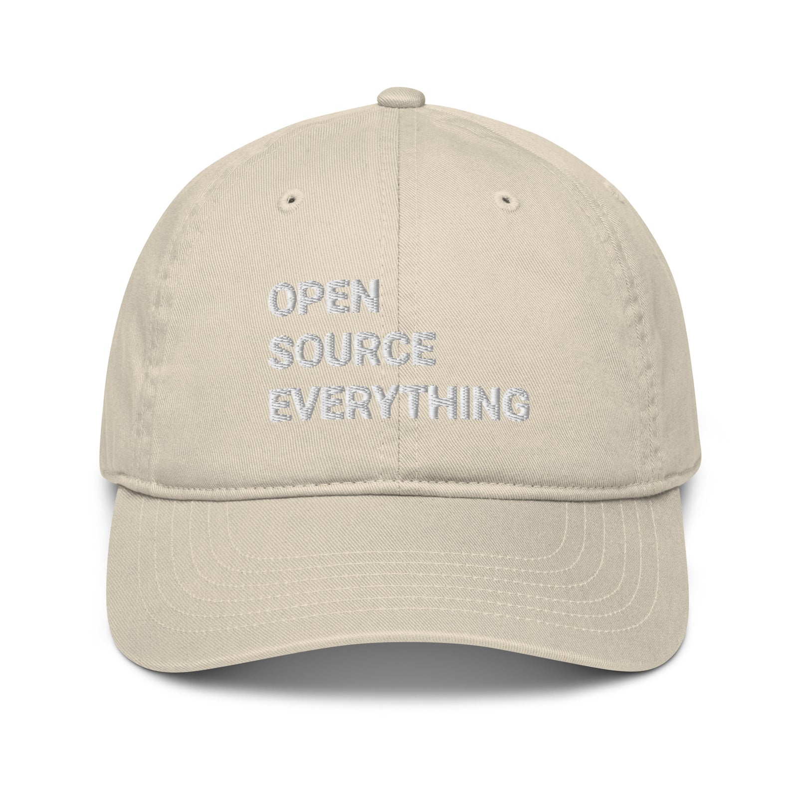 Open Source Everything Organic Unstructured Dad Hat with Curved Brim
