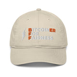 Bitcoiner For Fairness Organic Unstructured Dad Hat with Curved Brim
