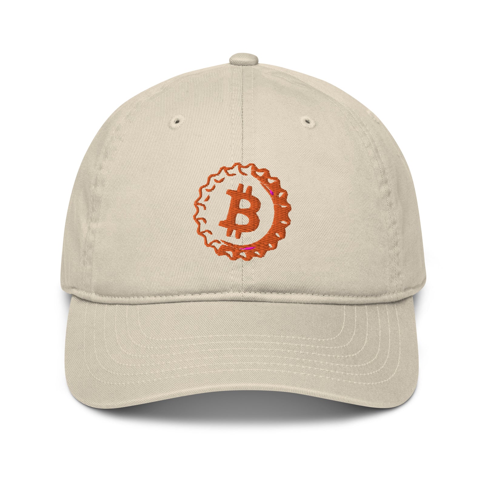 Bitcoin Beer  Organic Unstructured Bitcoin Dad Hat with Curved Brim
