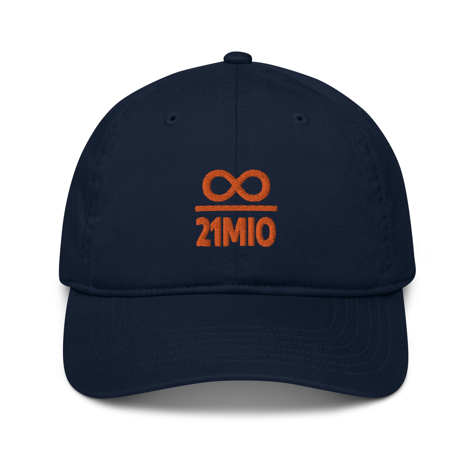 Infinity Divided by 21 Mio Bitcoin Organic Unstructured Dad Hat with Curved Brim