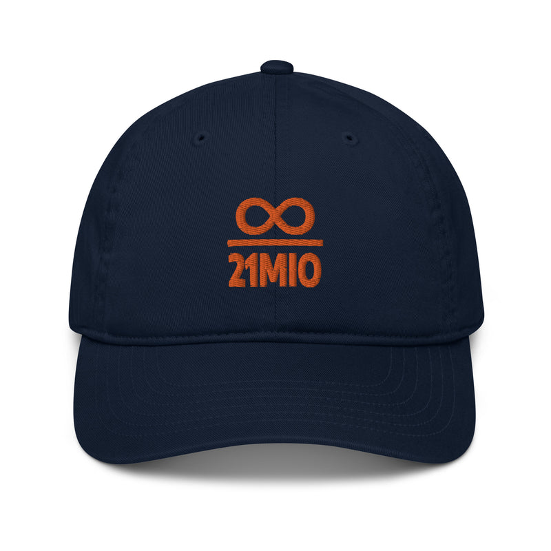 Infinity Divided by 21 Mio Bitcoin Organic Unstructured Dad Hat with Curved Brim
