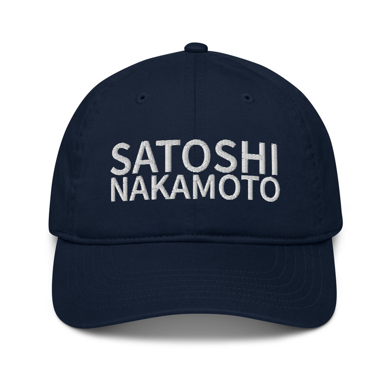 Satoshi Nakamoto Organic Unstructured Dad Hat with Curved Brim