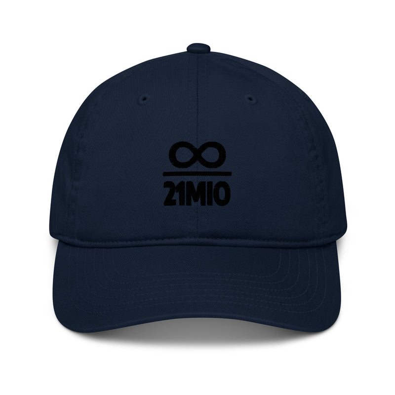 Infinity Divided by 21 Mio Bitcoin Organic Unstructured Dad Hat with Curved Brim