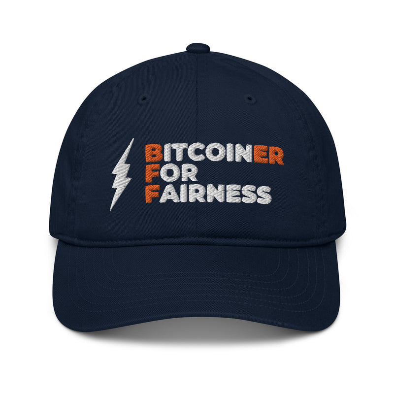 Bitcoiner For Fairness Organic Unstructured Dad Hat with Curved Brim