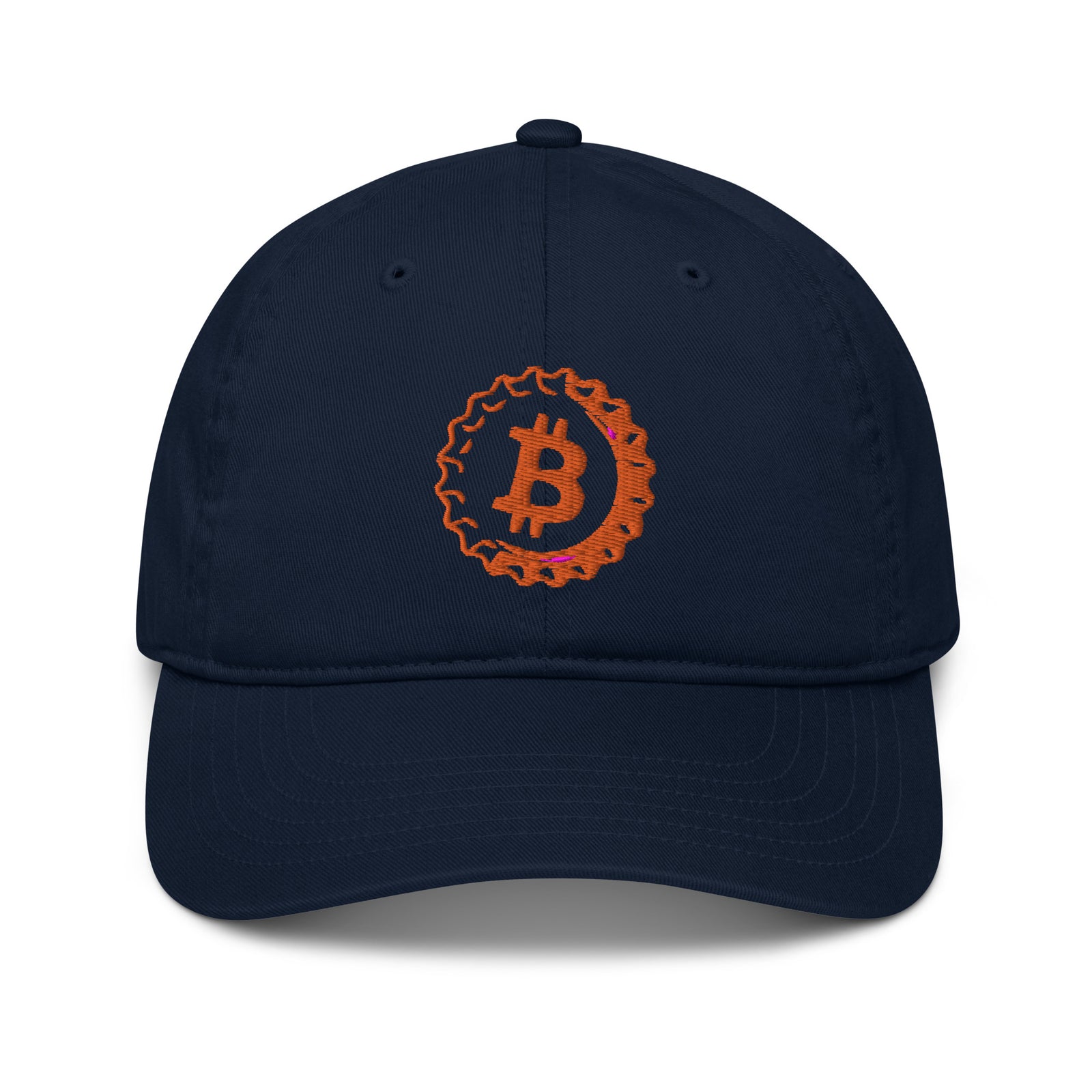 Bitcoin Beer  Organic Unstructured Bitcoin Dad Hat with Curved Brim