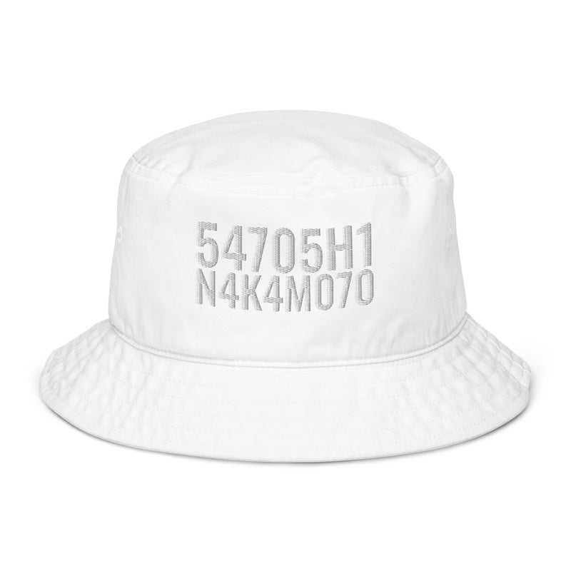 Satoshi Nakamoto Organic Bucket Hat