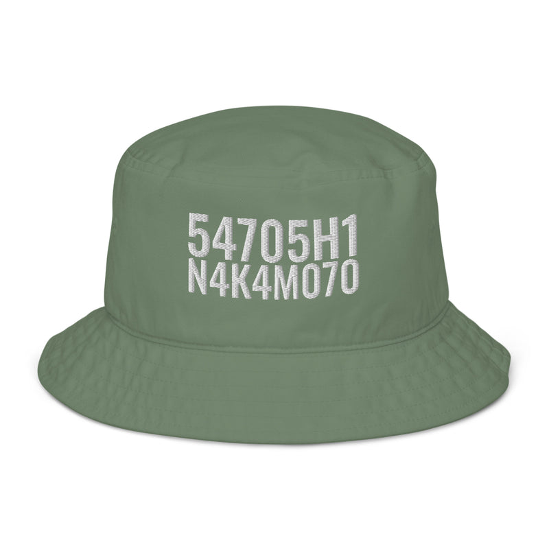 Satoshi Nakamoto Organic Bucket Hat