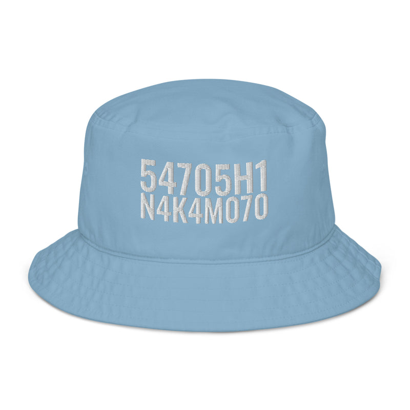 Satoshi Nakamoto Organic Bucket Hat