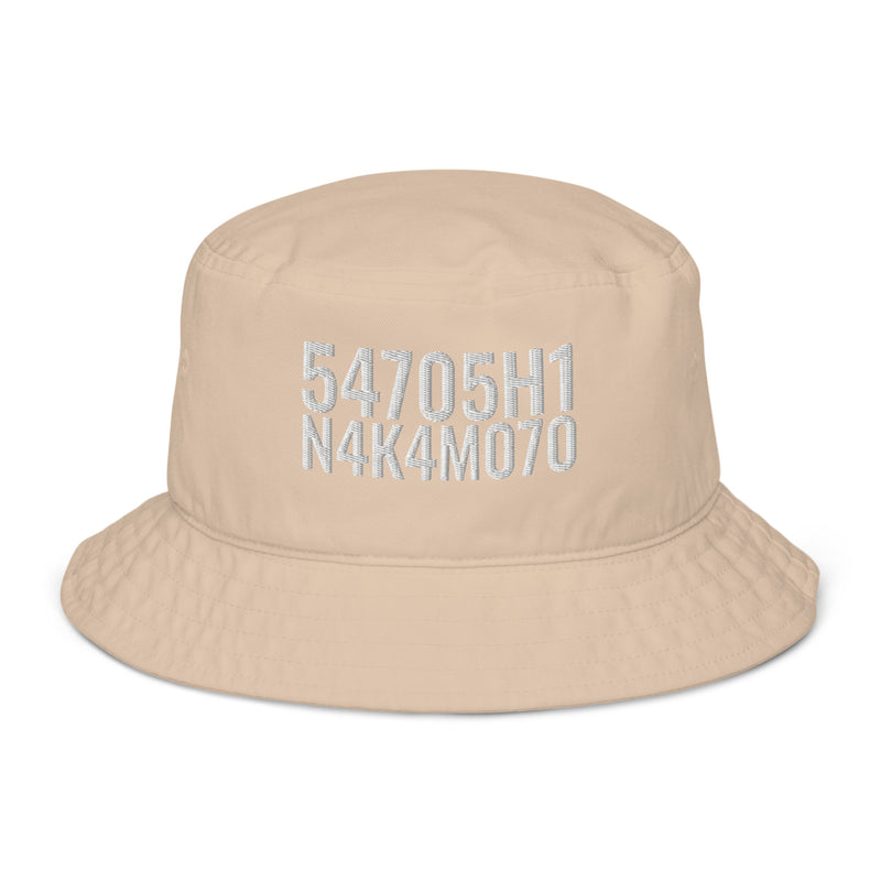 Satoshi Nakamoto Organic Bucket Hat
